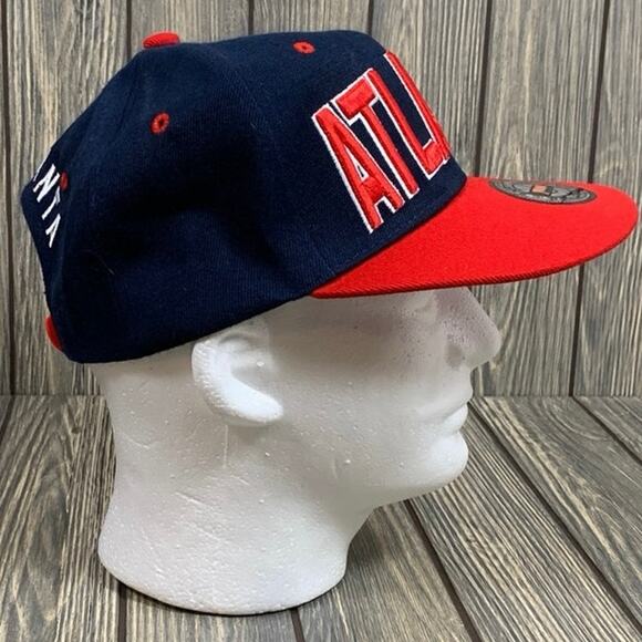 Atlanta Snapback Baseball Unisex Adult Hat Cap Blue Red Sports Fan Apparel - Picture 3 of 7